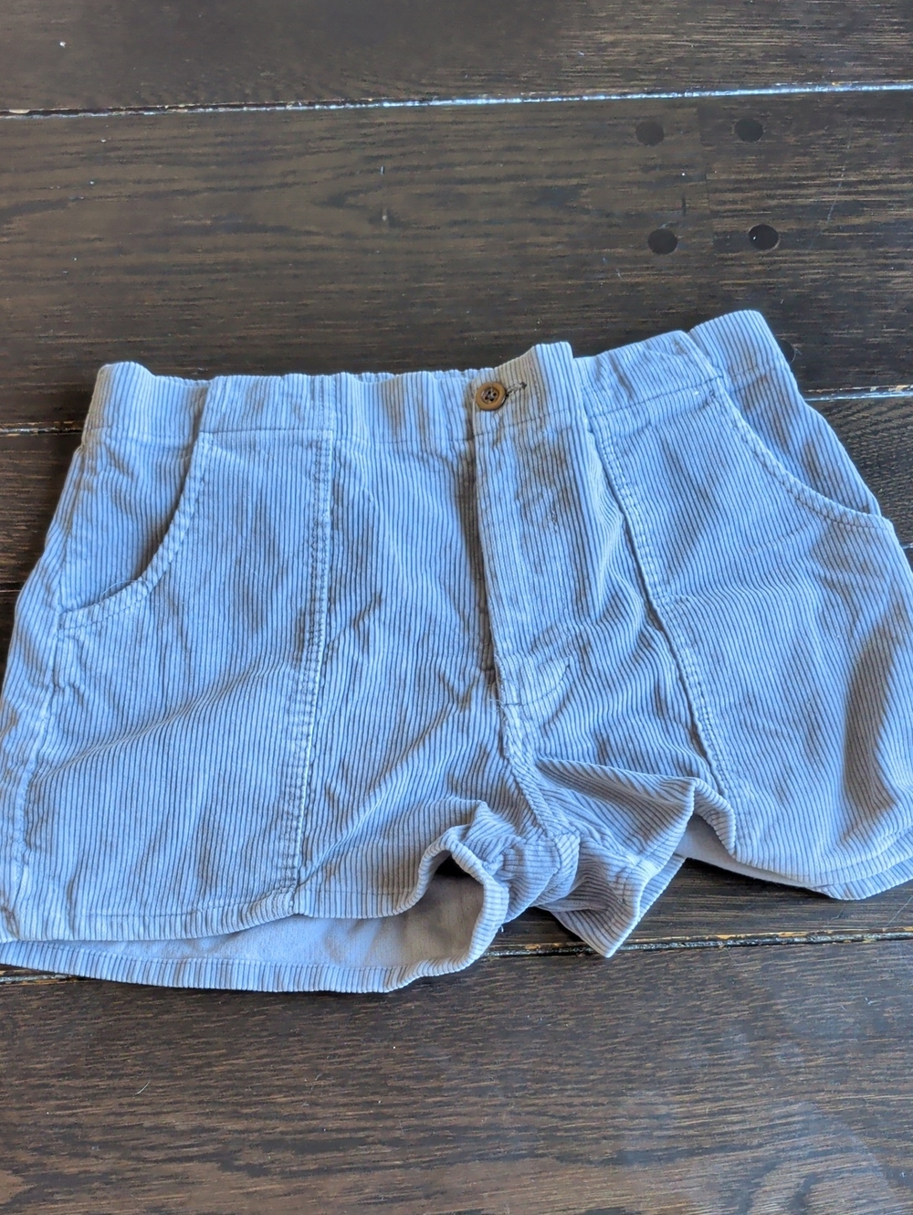 Light Blue Corduroy Women's Shorts